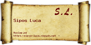 Sipos Luca névjegykártya